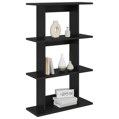 Scaffale da parete A parete Rovere Nero 56 x 20 x 90 cm | homemem39