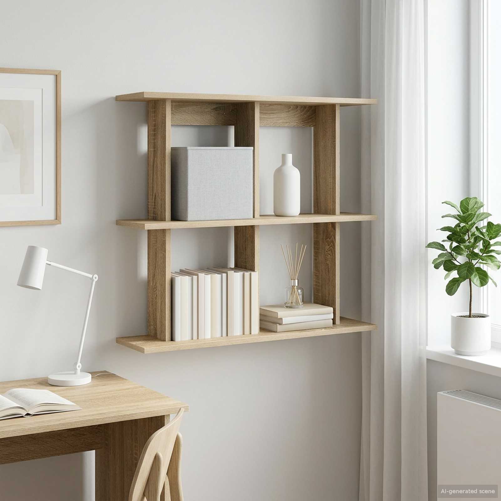 Scaffale da parete A parete Rovere Sonoma 80 x 20 x 75 cm | homemem39