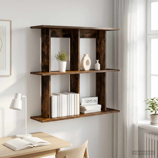 Scaffale da parete A parete Rovere Fumo 80 x 20 x 75 cm | homemem39