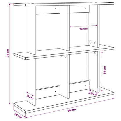 Scaffale da parete A parete Rovere Artigianale 80 x 20 x 75 cm | homemem39