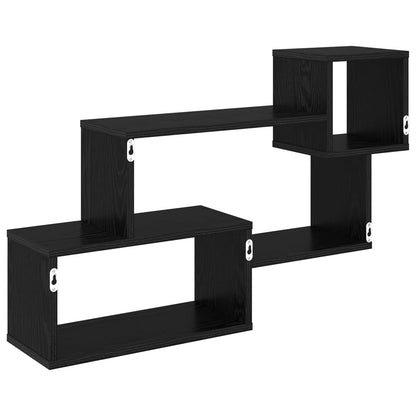 Mensola sospesa A parete Rovere Nero 87 x 20 x 55 cm | homemem39