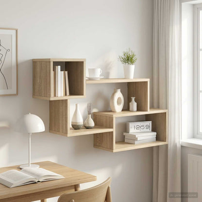 Mensola sospesa A parete Rovere Sonoma 87 x 20 x 55 cm | homemem39