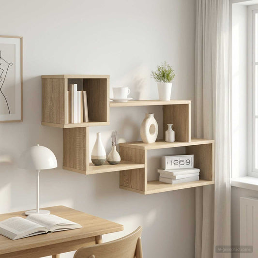 Mensola sospesa A parete Rovere Sonoma 87 x 20 x 55 cm | homemem39