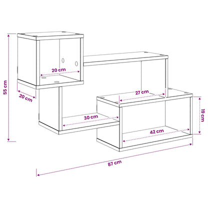 Mensola sospesa A parete Grigio Cemento 87 x 20 x 55 cm | homemem39