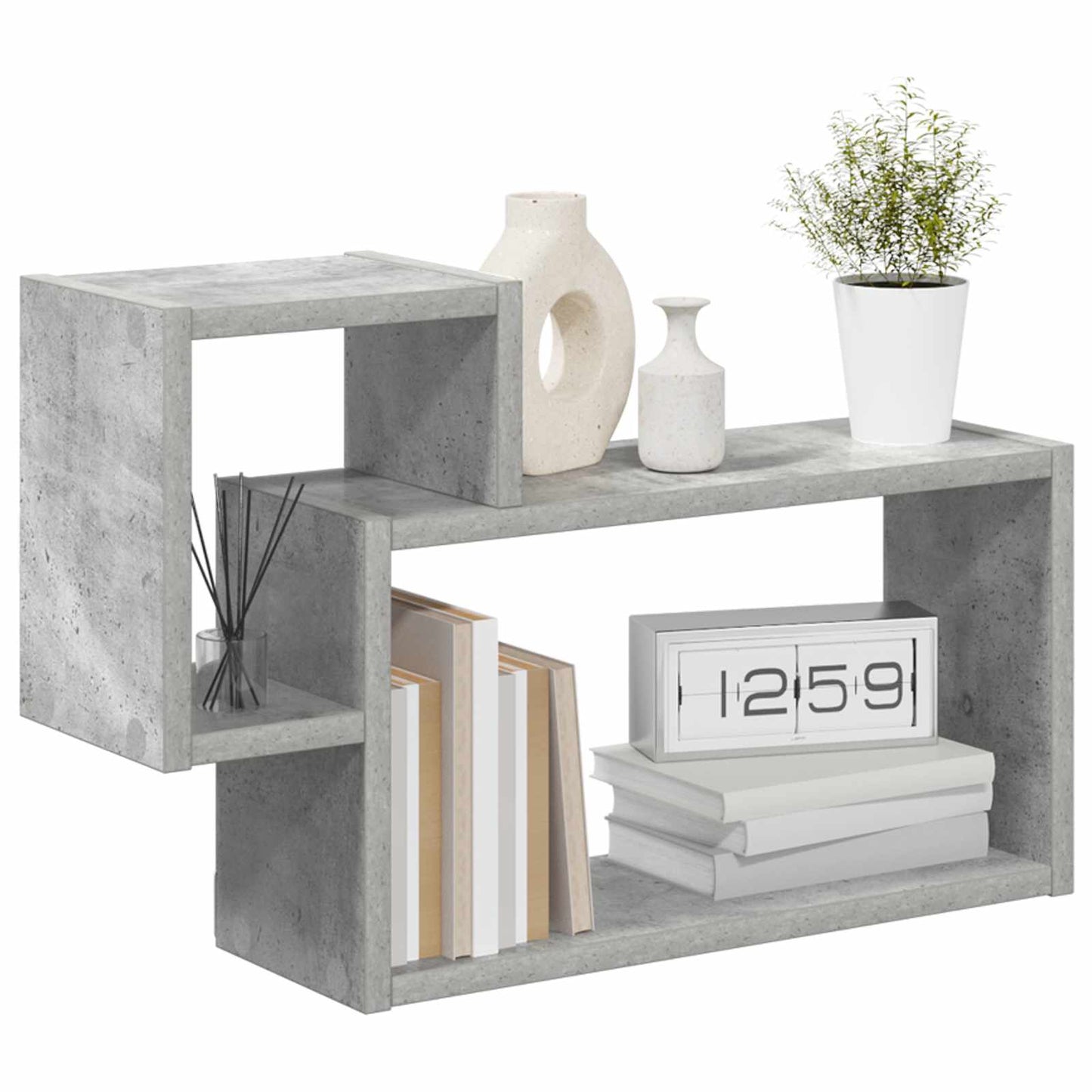 Scaffale da parete A parete Grigio Cemento 55 x 15 x 35 cm | homemem39