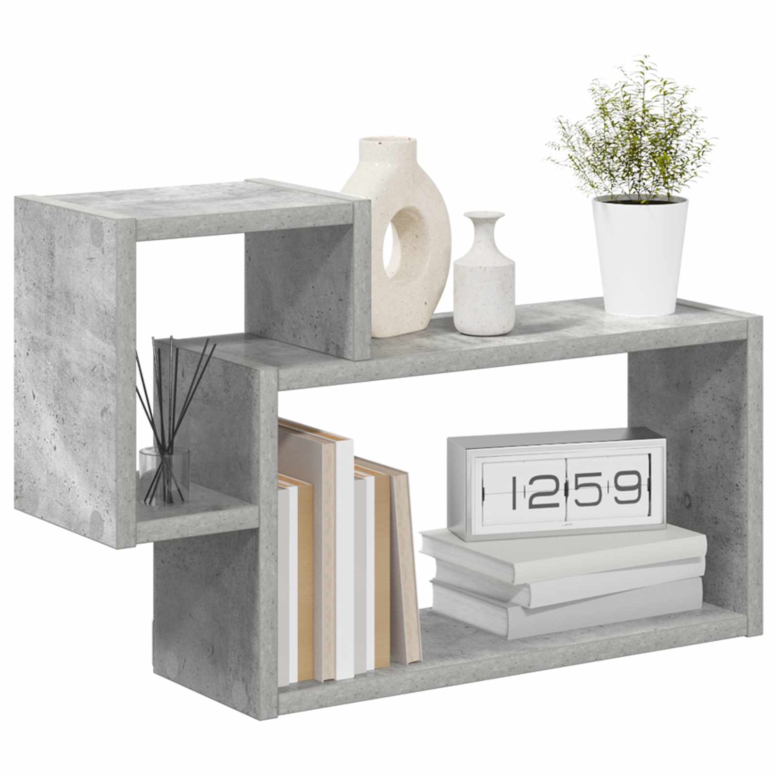 Scaffale da parete A parete Grigio Cemento 55 x 15 x 35 cm | homemem39