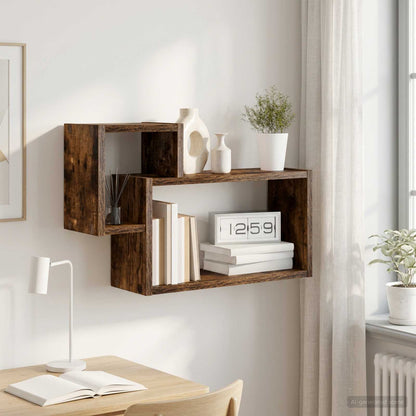 Scaffale da parete A parete Rovere Fumo 55 x 15 x 35 cm | homemem39