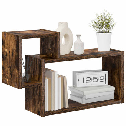 Scaffale da parete A parete Rovere Fumo 55 x 15 x 35 cm | homemem39