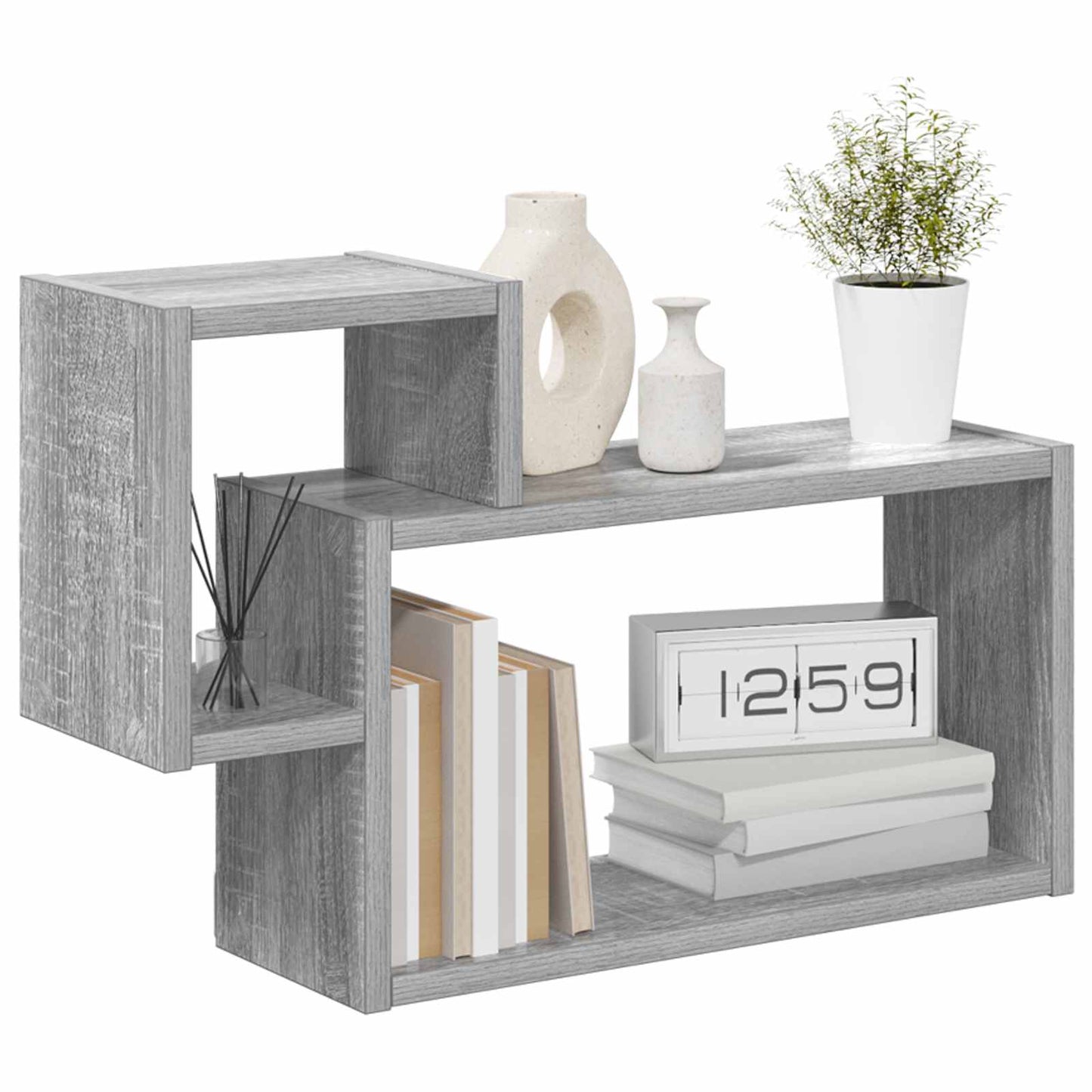 Scaffale da parete A parete Sonoma grigio 55 x 15 x 35 cm | homemem39