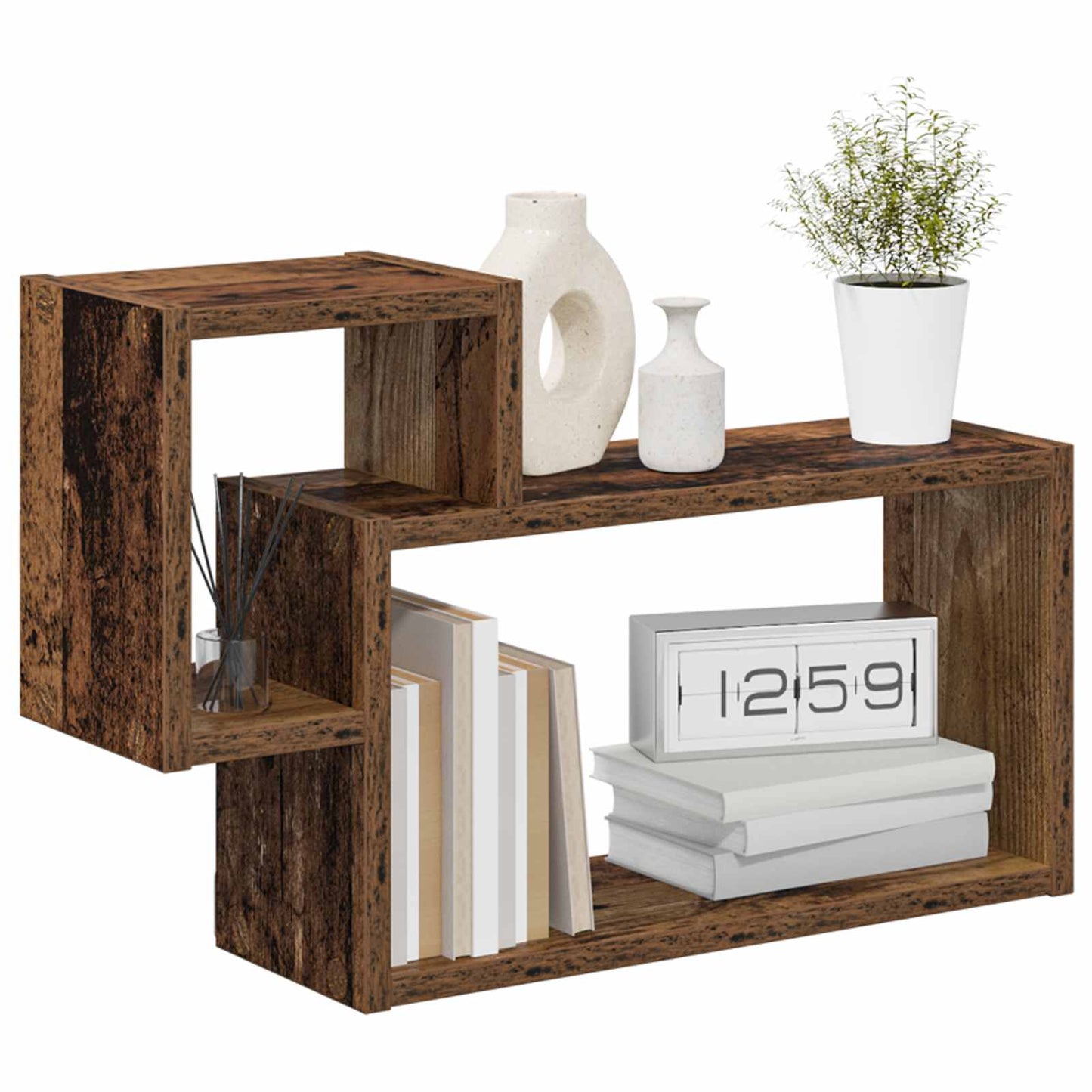 Scaffale da parete A parete Legno antico 55 x 15 x 35 cm | homemem39
