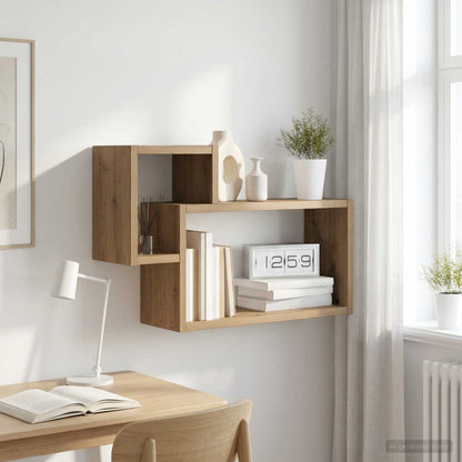 Scaffale da parete A parete Rovere Artigianale 55 x 15 x 35 cm | homemem39