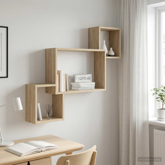 Scaffale da parete A parete Rovere Sonoma 91,5 x 15 x 76 cm | homemem39