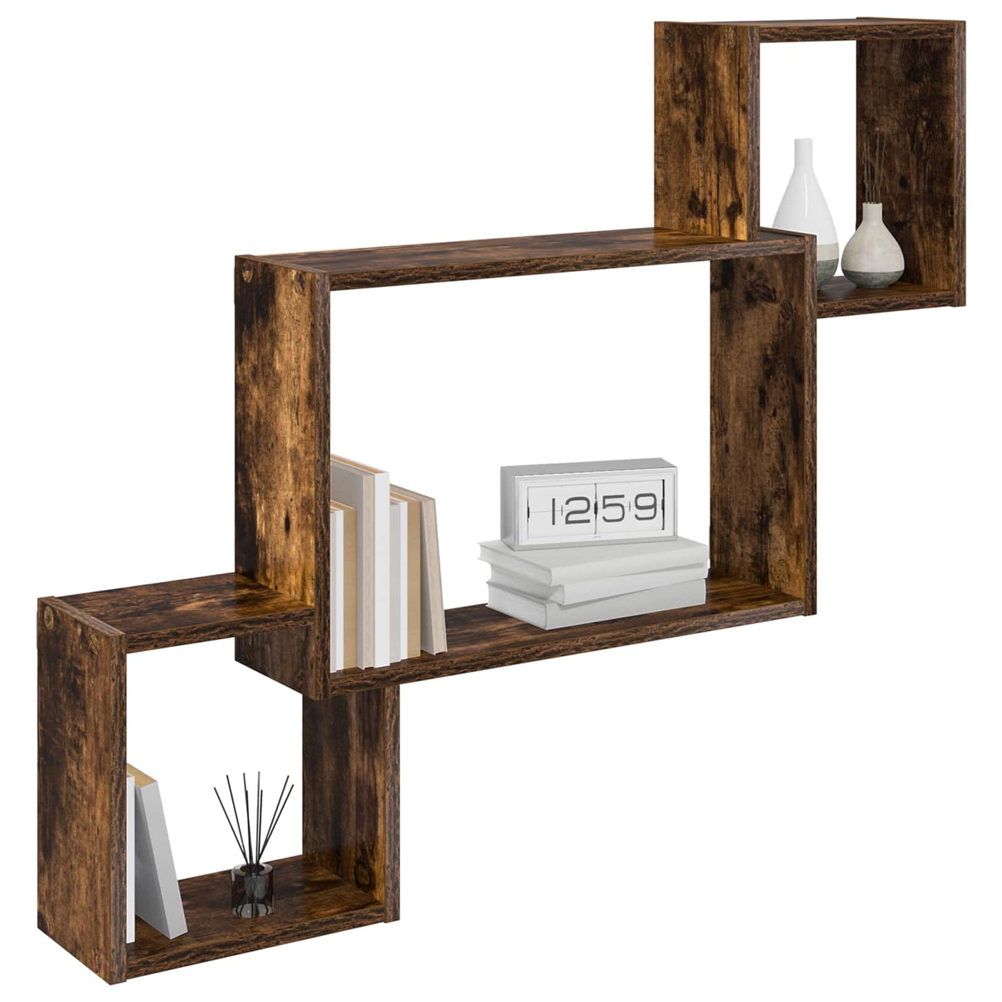 Scaffale da parete A parete Rovere Fumo 91,5 x 15 x 76 cm | homemem39