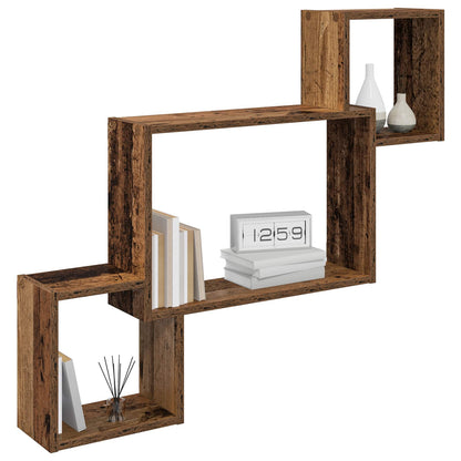 Scaffale da parete A parete Legno antico 91,5 x 15 x 76 cm