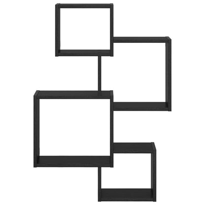 Mensole Cubo da Parete A parete Rovere Nero 64 x 13,5 x 91,5 cm | homemem39