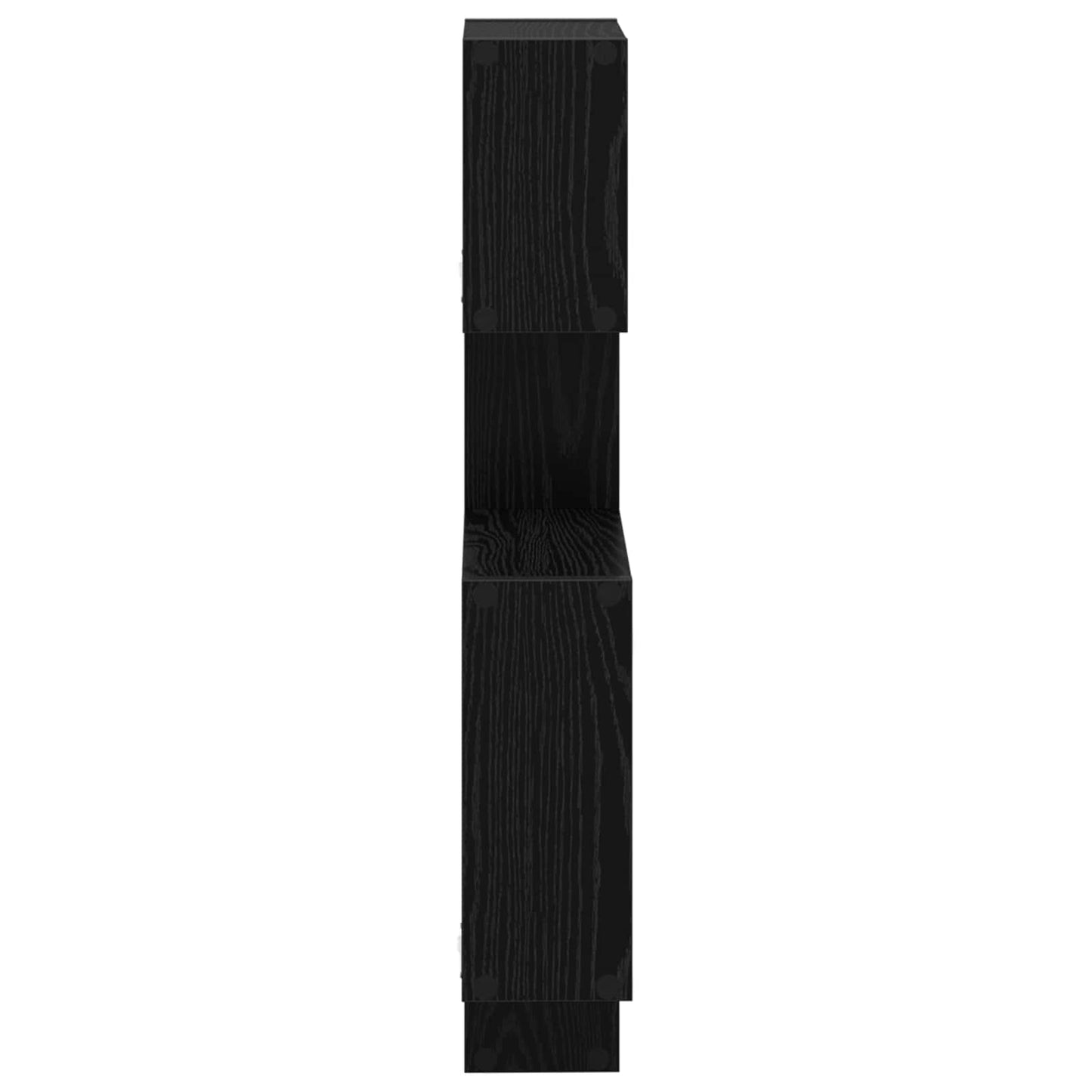 Mensole Cubo da Parete A parete Rovere Nero 64 x 13,5 x 91,5 cm | homemem39