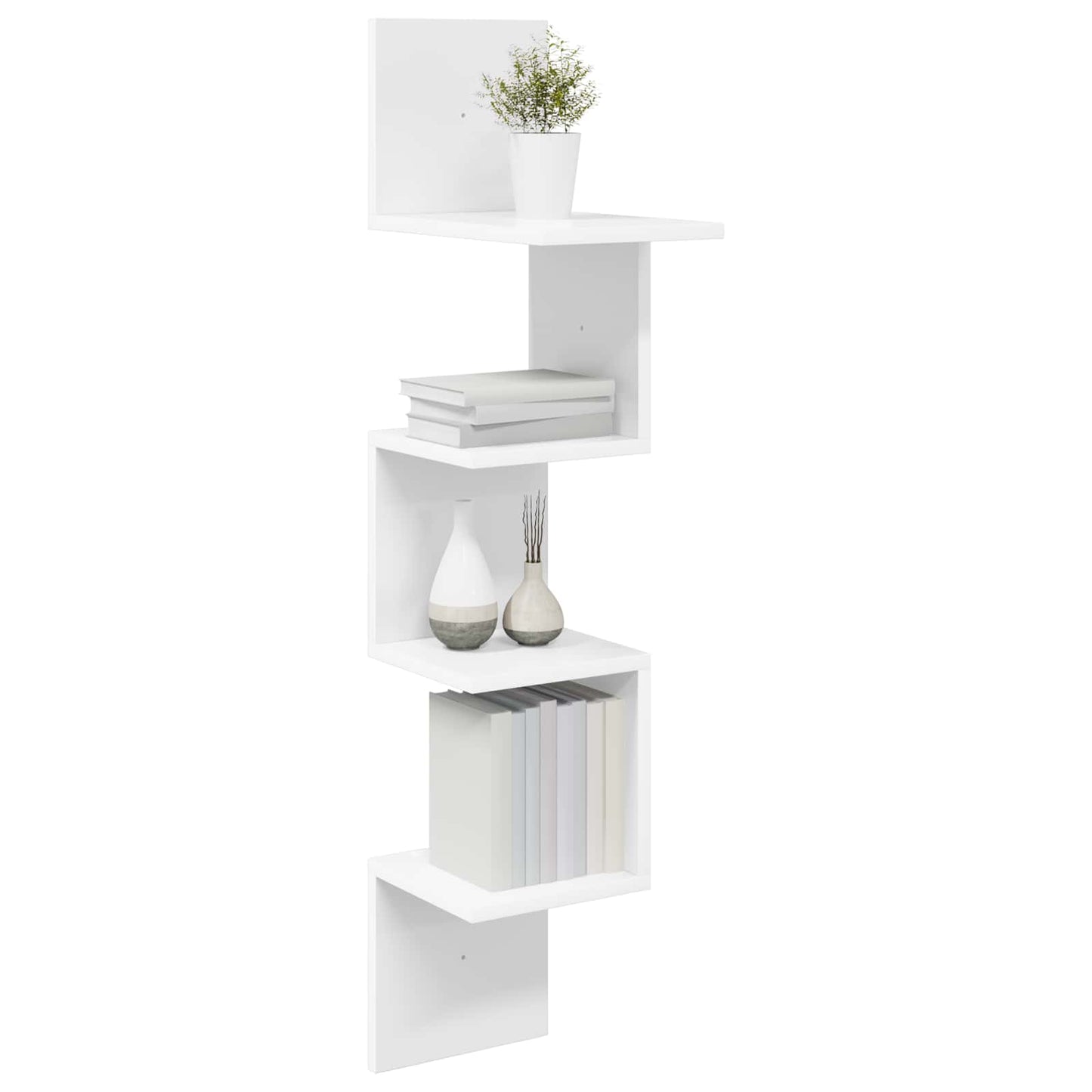 Scaffale da parete A parete Bianco 32 x 21 x 107 cm | homemem39
