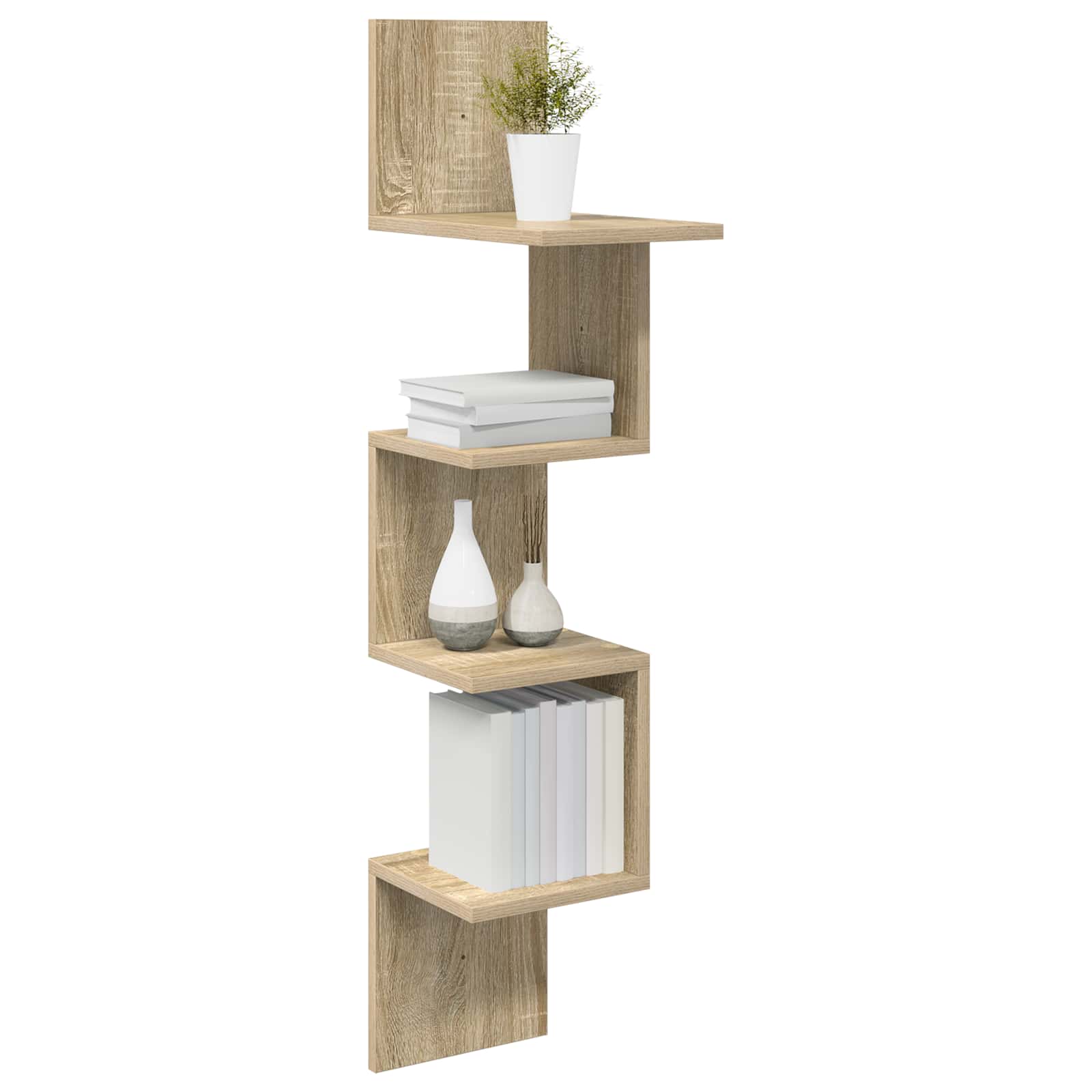 Scaffale da parete A parete Rovere Sonoma 32 x 21 x 107 cm | homemem39