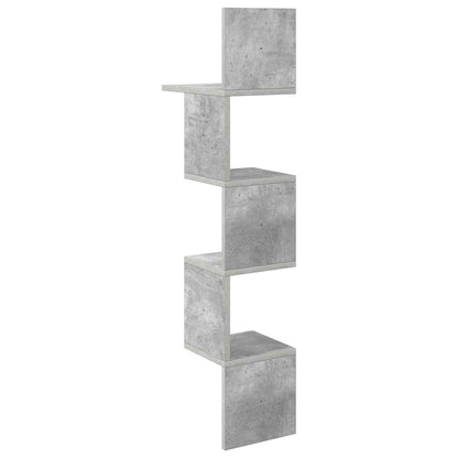 Scaffale da parete A parete Grigio Cemento 32 x 21 x 107 cm | homemem39