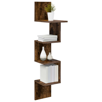 Scaffale da parete A parete Rovere Fumo 32 x 21 x 107 cm | homemem39