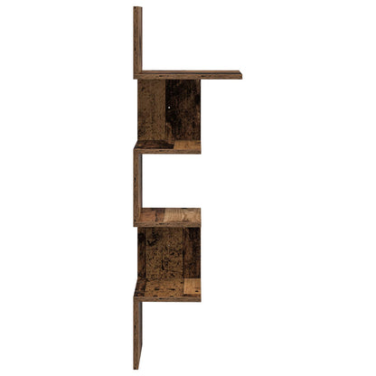 Scaffale da parete A parete Legno antico 32 x 21 x 107 cm | homemem39