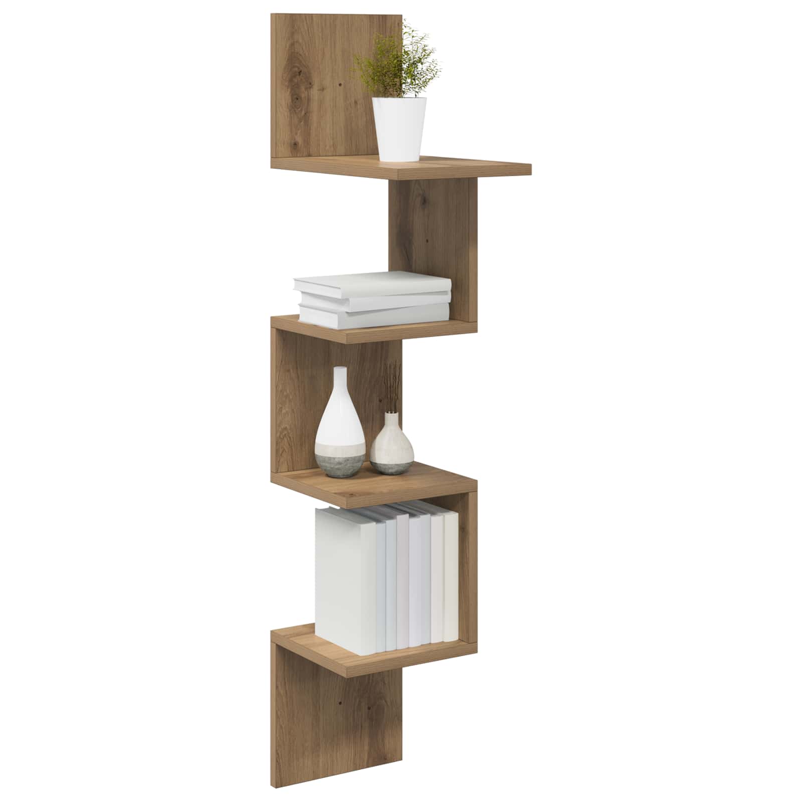 Scaffale da parete A parete Rovere Artigianale 32 x 21 x 107 cm | homemem39