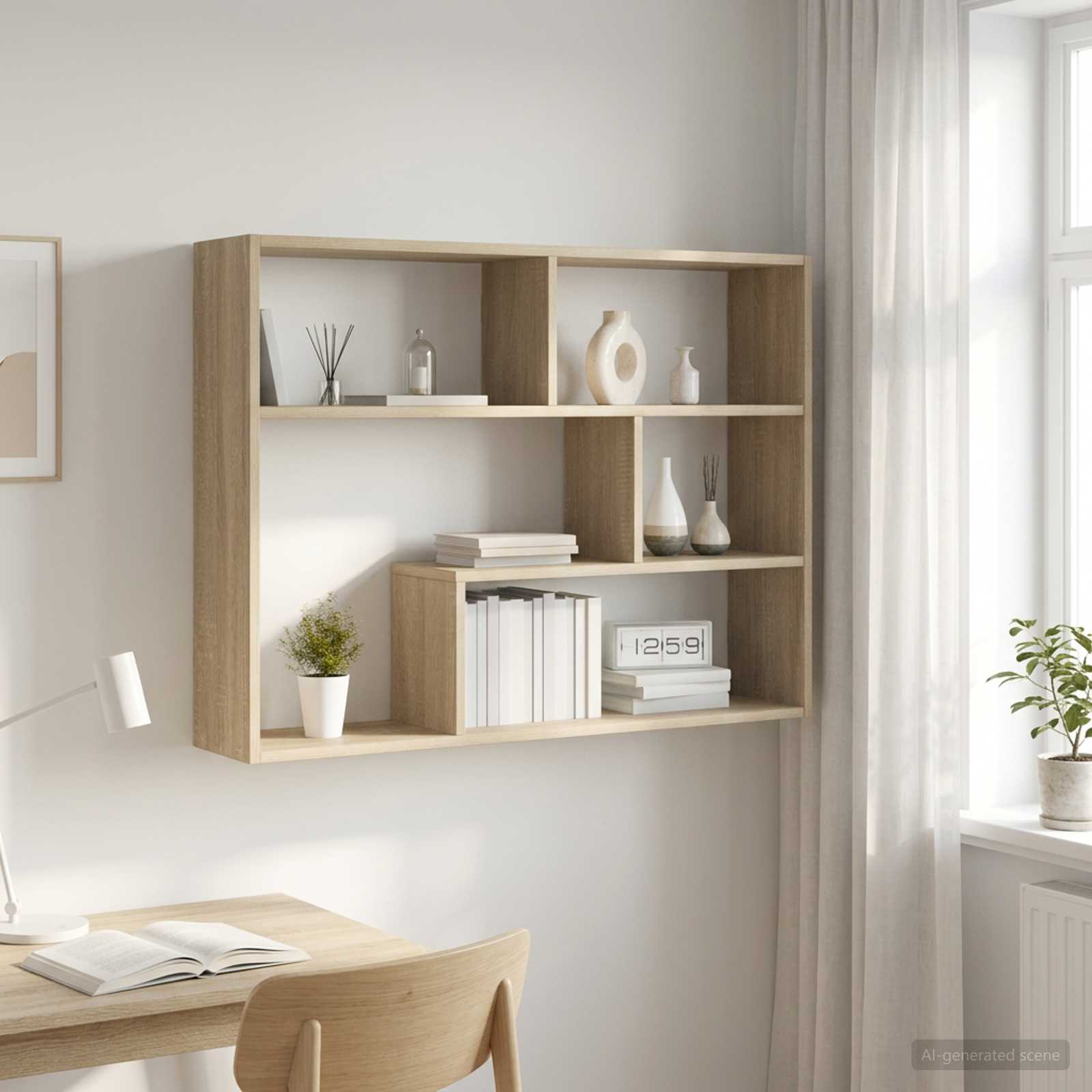 Scaffale da parete A parete Rovere Sonoma 95 x 20 x 69,5 cm | homemem39