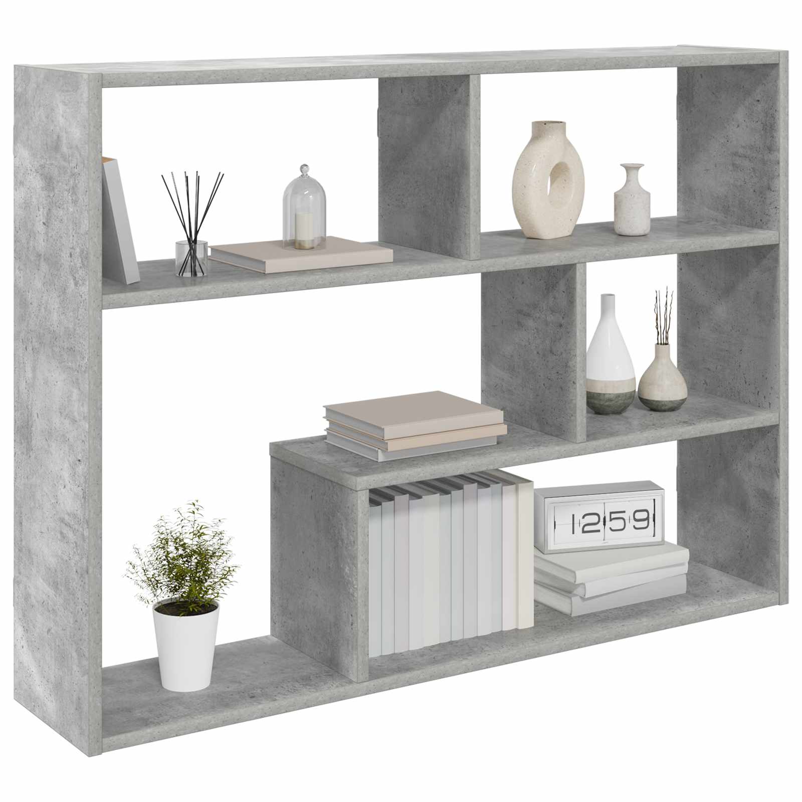 Scaffale da parete A parete Grigio Cemento 95 x 20 x 69,5 cm | homemem39