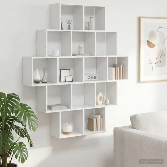 Scaffale da parete Bianco 120 x 20 x 136 cm | homemem39