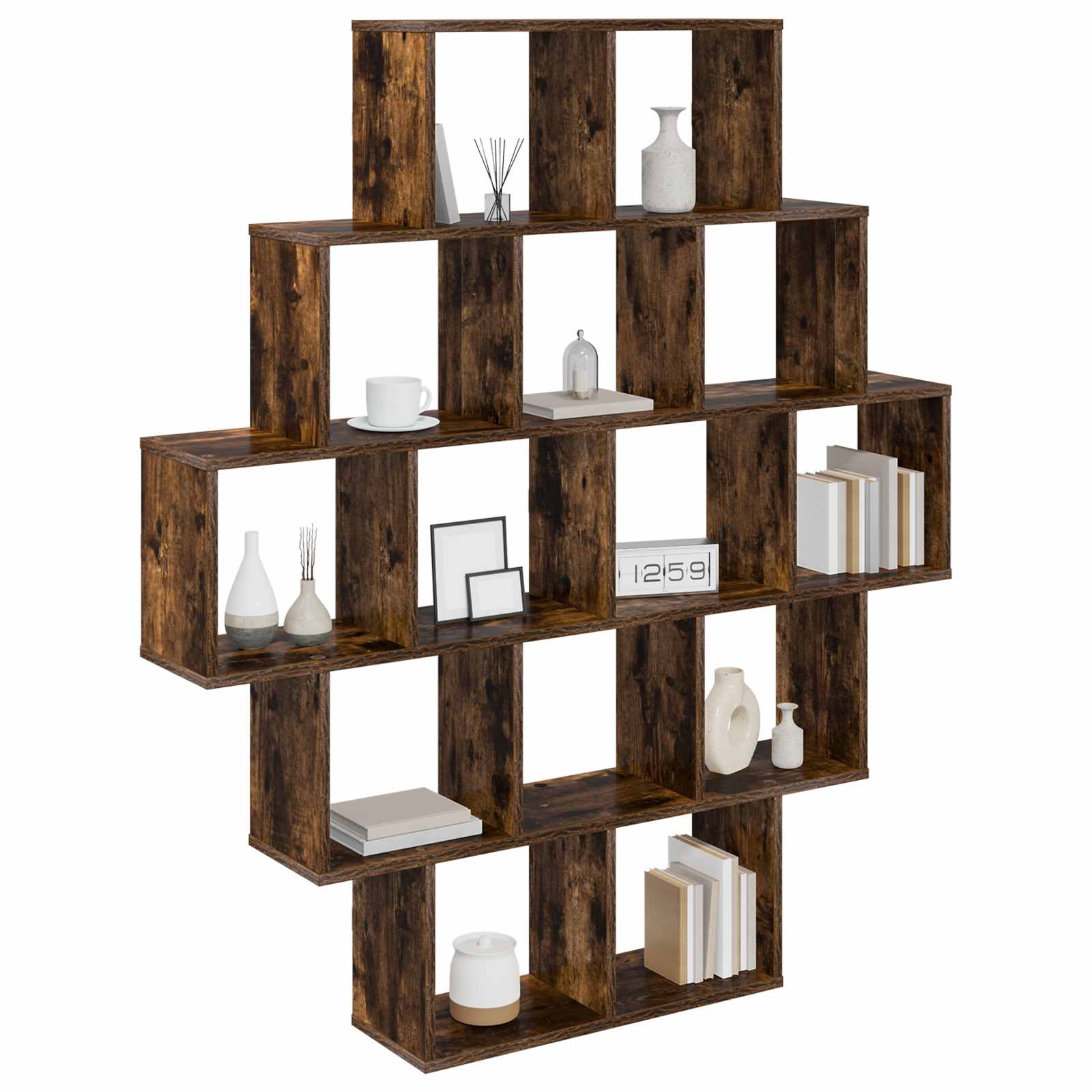 Scaffale da parete Rovere Fumo 120 x 20 x 136 cm | homemem39