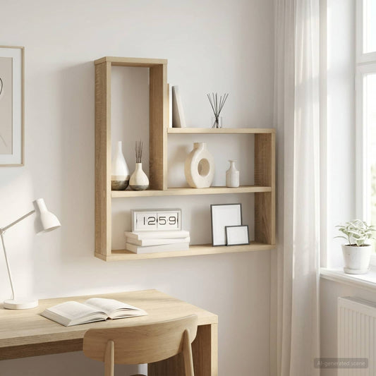 Scaffale da parete Rovere Sonoma 60 x 11 x 60 cm | homemem39