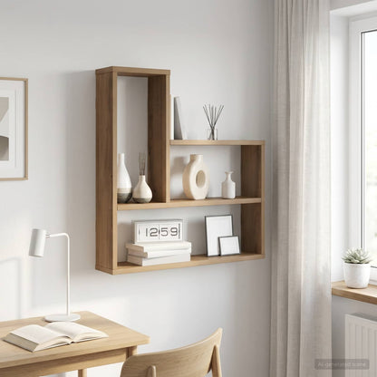 Scaffale da parete Rovere Artigianale 60 x 11 x 60 cm | homemem39