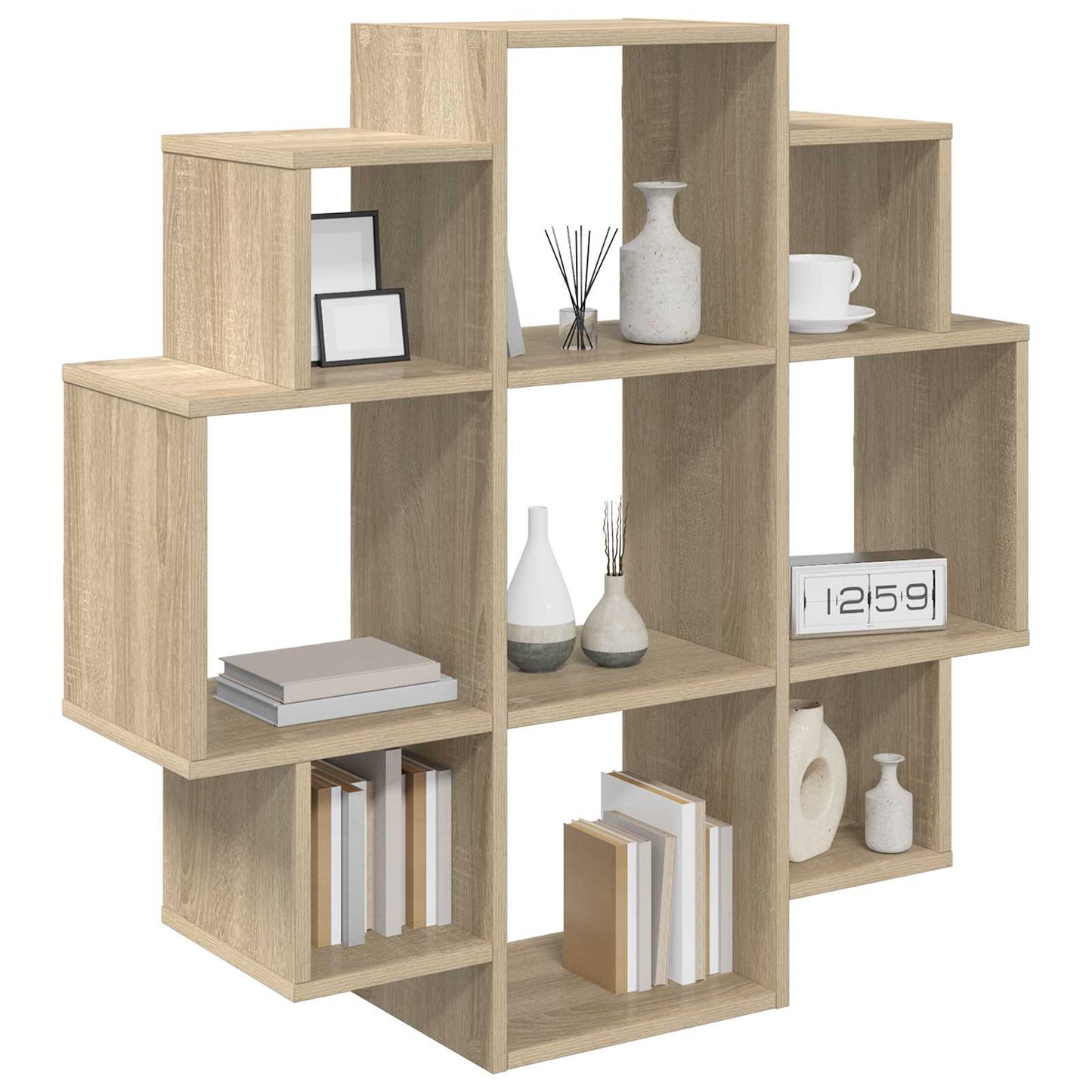 Scaffale da parete Rovere Sonoma 90 x 25 x 90 cm