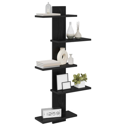Mensola a muro flottante Rovere Nero 48,5 x 15 x 101 cm | homemem39