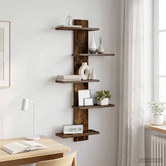 Mensola a muro flottante Rovere Fumo 48,5 x 15 x 101 cm | homemem39