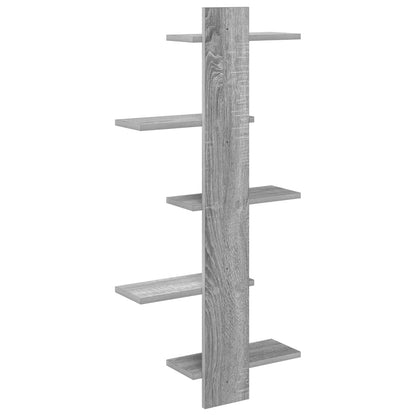 Mensola a muro flottante Sonoma grigio 48,5 x 15 x 101 cm | homemem39