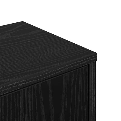 Mensola Angolare da Parete Rovere Nero 48 x 48 x 120 cm | homemem39