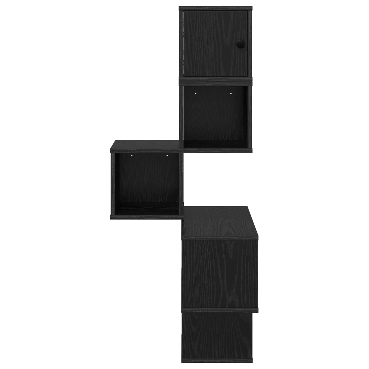 Mensola Angolare da Parete Rovere Nero 48 x 48 x 120 cm | homemem39