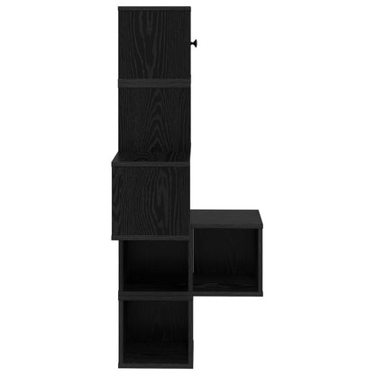 Mensola Angolare da Parete Rovere Nero 48 x 48 x 120 cm | homemem39