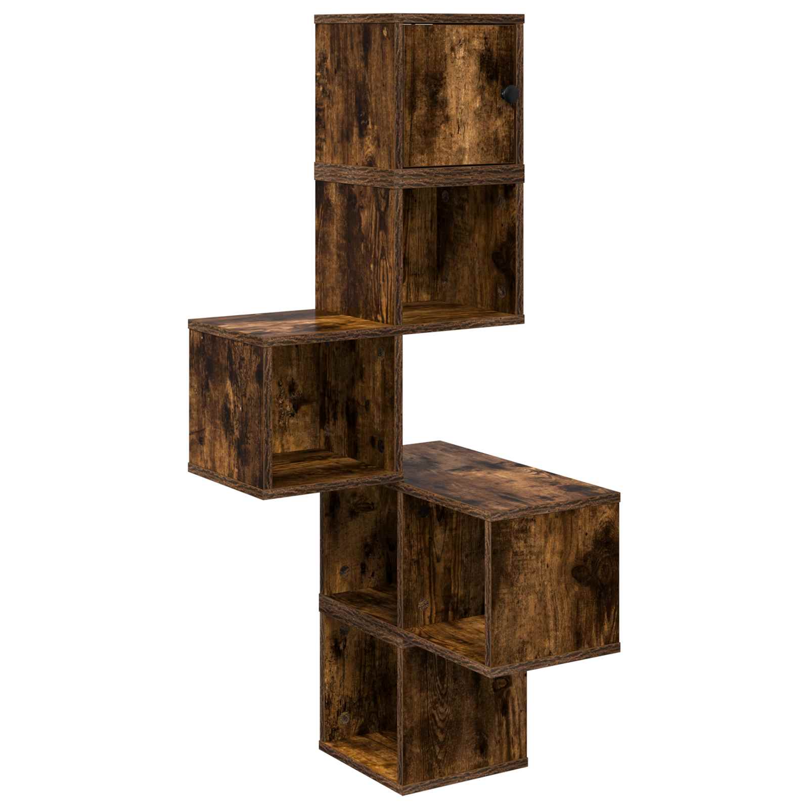 Mensola Angolare da Parete Rovere Fumo 48 x 48 x 120 cm | homemem39