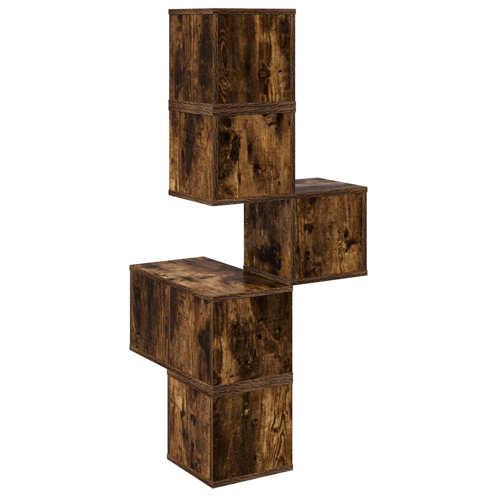 Mensola Angolare da Parete Rovere Fumo 48 x 48 x 120 cm | homemem39