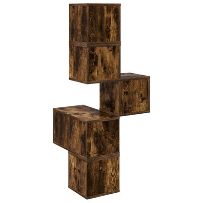 Mensola Angolare da Parete Rovere Fumo 48 x 48 x 120 cm | homemem39