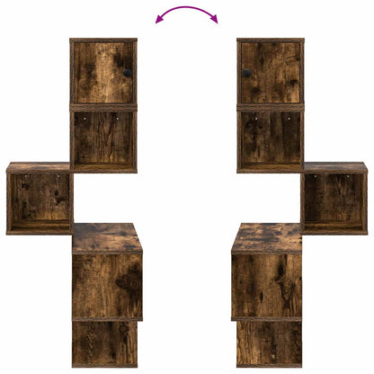 Mensola Angolare da Parete Rovere Fumo 48 x 48 x 120 cm | homemem39
