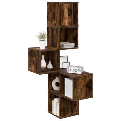 Mensola Angolare da Parete Rovere Fumo 48 x 48 x 120 cm | homemem39
