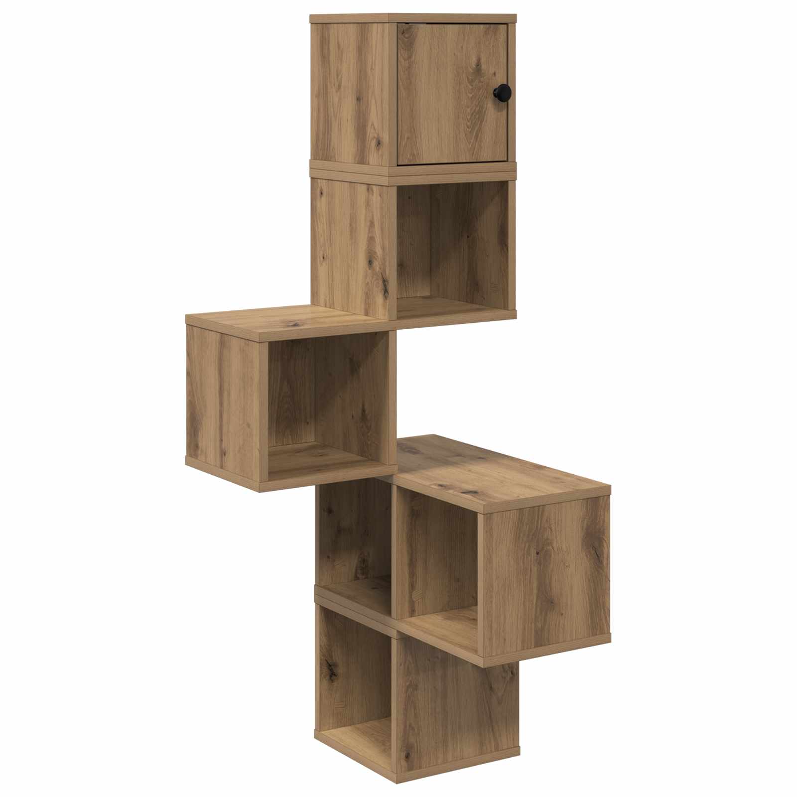 Mensola Angolare da Parete Rovere Artigianale 48 x 48 x 120 cm | homemem39