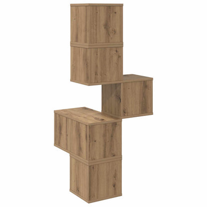 Mensola Angolare da Parete Rovere Artigianale 48 x 48 x 120 cm | homemem39