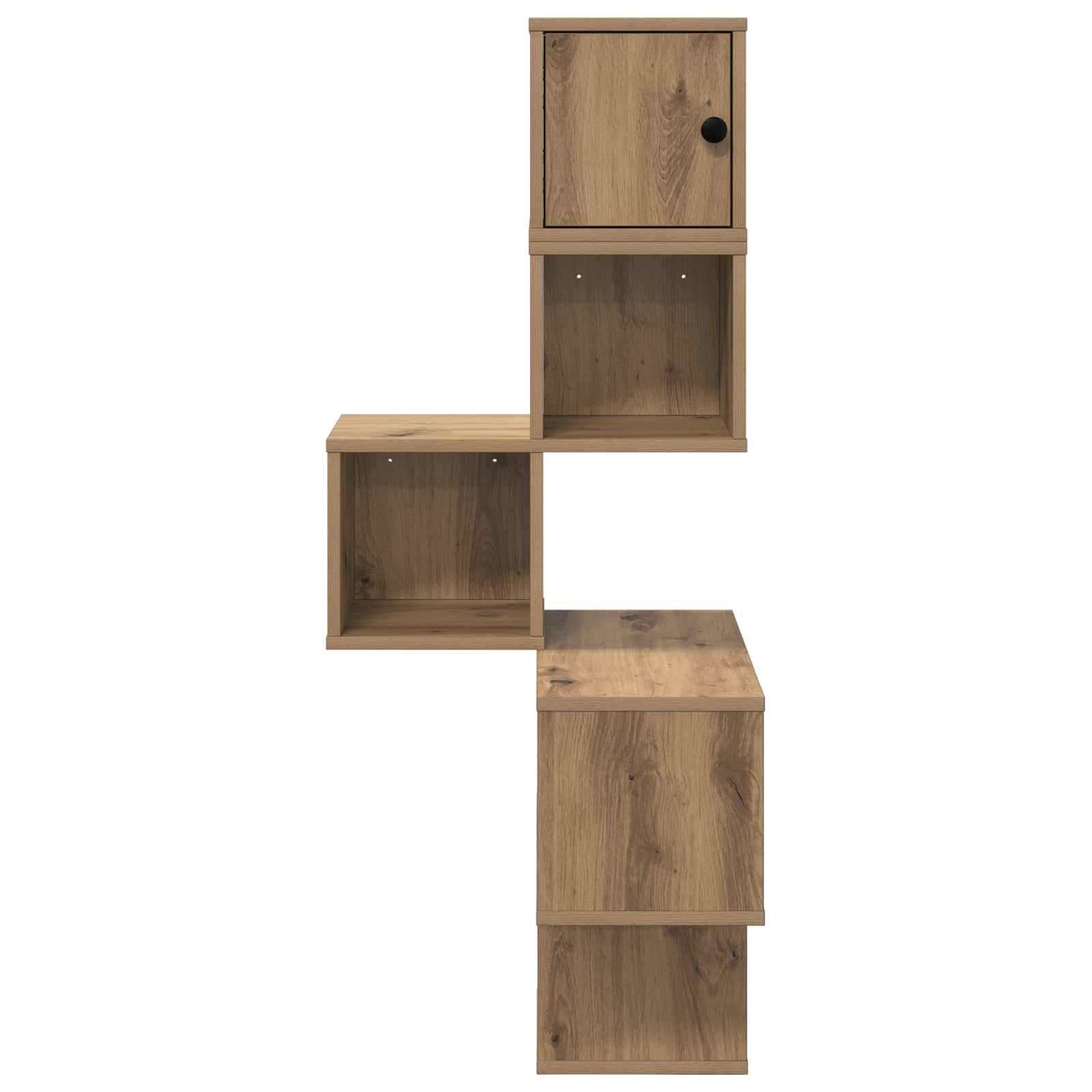 Mensola Angolare da Parete Rovere Artigianale 48 x 48 x 120 cm | homemem39
