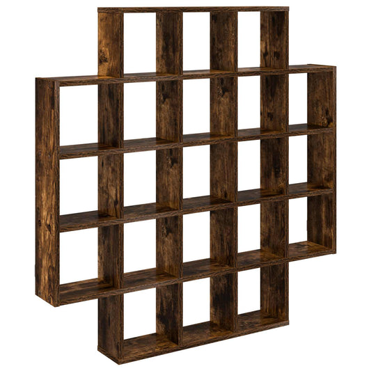 Scaffale da parete Rovere Fumo 100 x 13 x 100 cm | homemem39