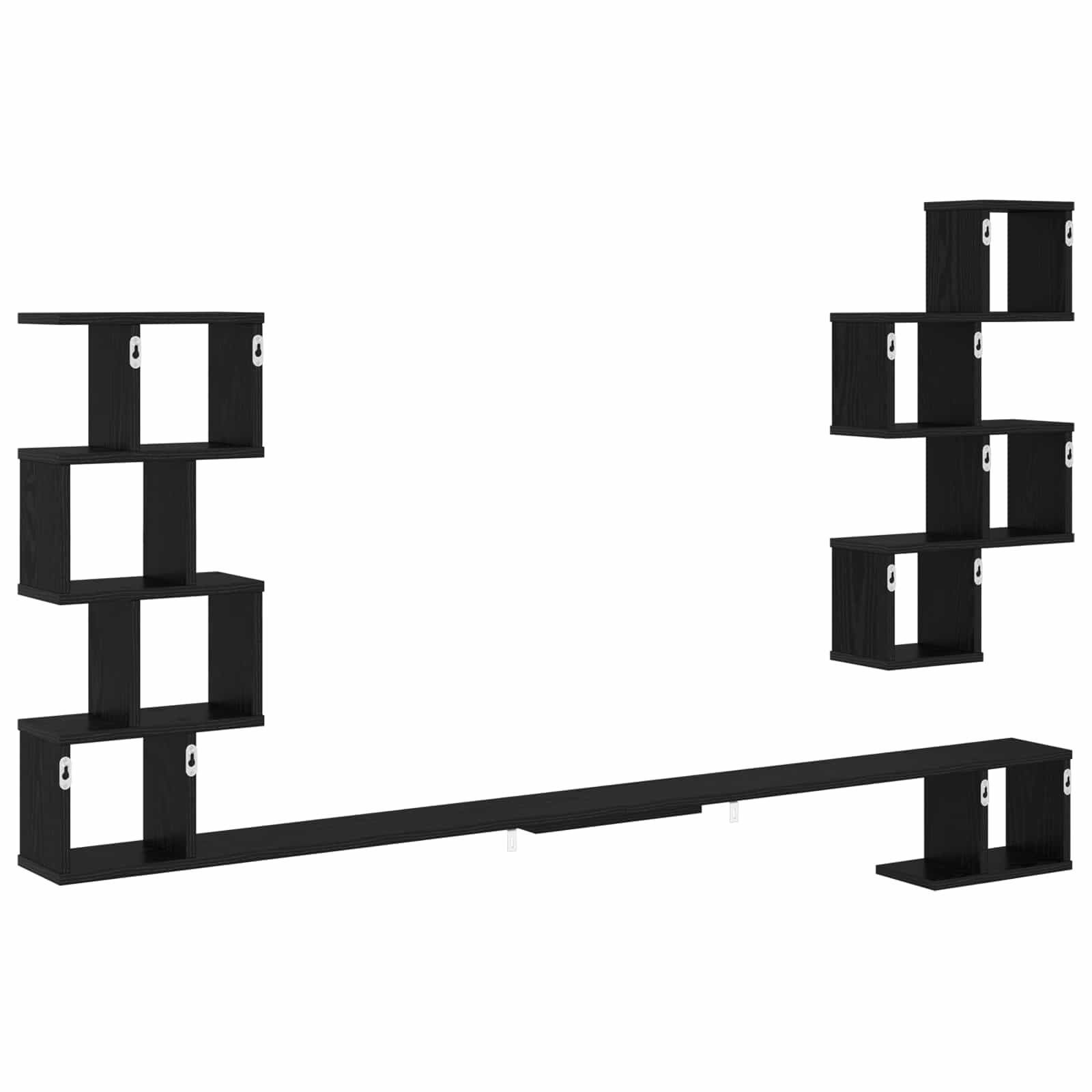 Mensola per TV da muro Rovere Nero 180 x 15 x 94 cm | homemem39