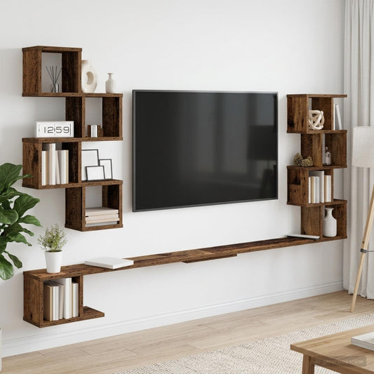 Mensola per TV da muro Legno antico 180 x 15 x 94 cm | homemem39